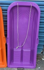 NEW Heavy Duty Adult Kids Sledge Sled Toboggan Snow Outdoor Sport Slider  Purple