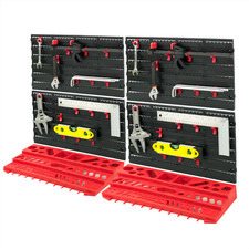KCT 54 PCS WALL MOUNTED TOOL PEG BOARD WITH SHELF FOR GARAGE SHED ORGANISER RACK