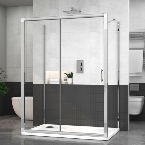 Sliding door sided shower - sliding,