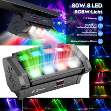 80W Spider Stage Light 80W 8LED RGBW Moving Head DMX512 Party Light Christmas