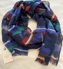 SEASALT Womens May Garland Scarf - Camellia Stripe Ink - New