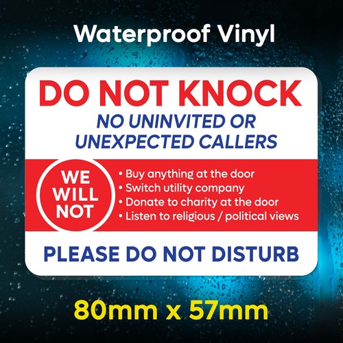 Stop cold callers - sticker,, no