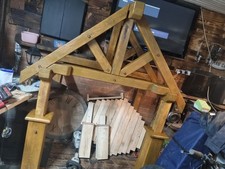 wooden front door canopy porch - Assembled - DIY Friendly - 1800mm W x 900mm D