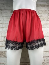 Vintage Red NYLON Black Lace