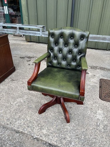 Green leather gainsborough - green,