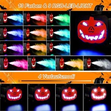 Pumpkin Head 500W RGB 9 LED Fog Machine Wireless Remote Control Smoke Machine DJ