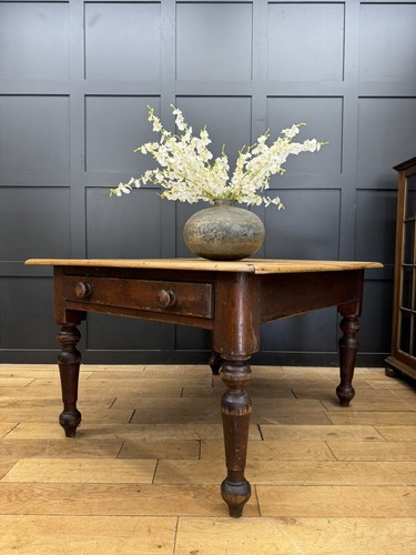Antique pine dining table - antique,
