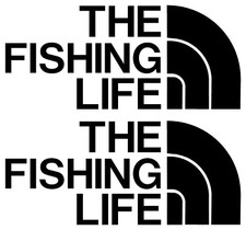 2x The fishing Life Sticker