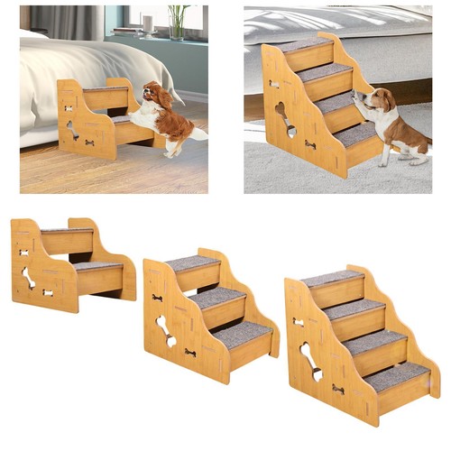 Wooden pet stairs non slip - stairs, dog