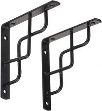2-Pack 6-Inch L-Shaped Black