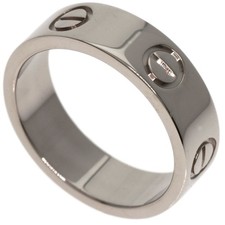Cartier Love Ring #51 18K White Gold Women's CARTIER
