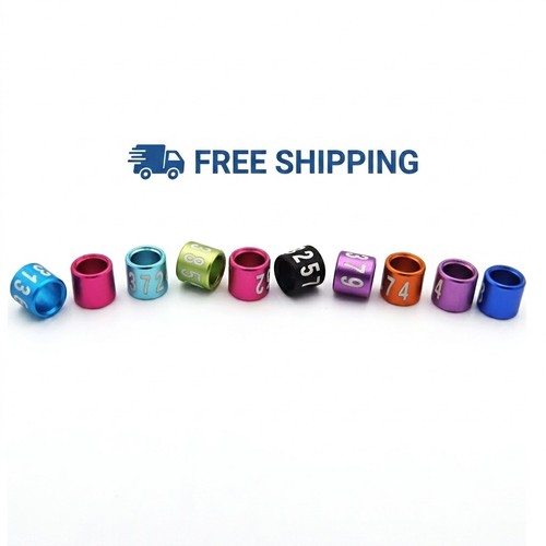 50pcs aluminum closed bird leg - closed,