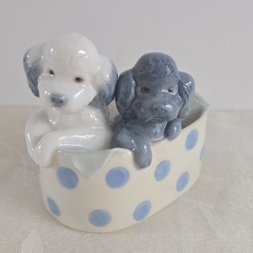 Nao lladro two puppies - two,