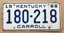 Kentucky 1966 CARROLL COUNTY