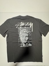 Stussy Australia World Tour Pigment Dyed T-Shirt Mens XL Black Brand New DS