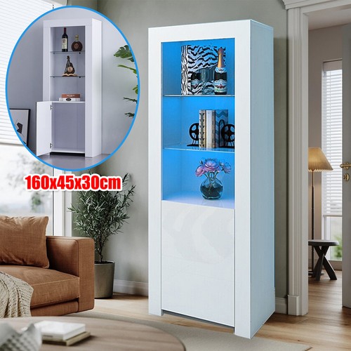 High gloss display cabinet - high,