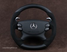 OEM Mercedes w211 w209 r230 W219 custom STEERING WHEEL AMG Black Series style