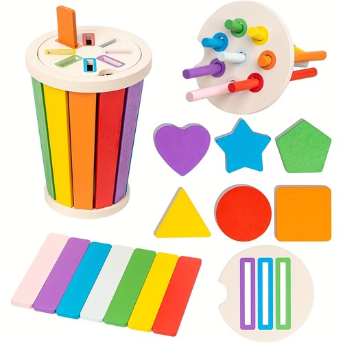 Wooden sorting toys - wooden,