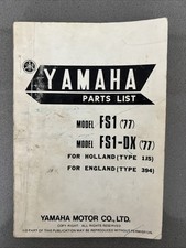 GENUINE YAMAHA FS1 FS1-DX 1977 (FS1E FIZZY) PARTS CATALOGUE