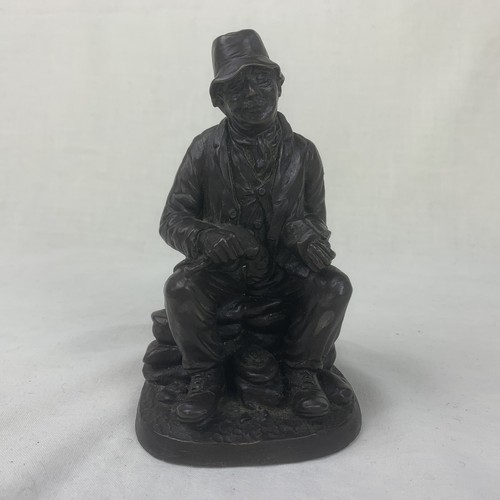 Vintage cold cast bronze male - cast,