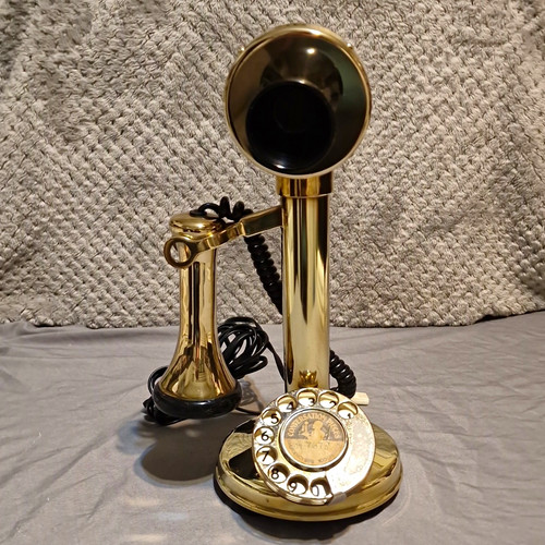 1970s vintage gold candlestick - 1970s,