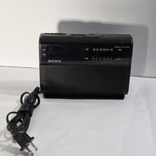 Vintage SONY ICF-C260 FM/AM DIGITAL CLOCK Radio with Alarm Black Tested Tuner