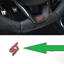 Focus Fiesta Puma ST Steering Wheel Red Contour Black Silver Emblem, 30x12mm 