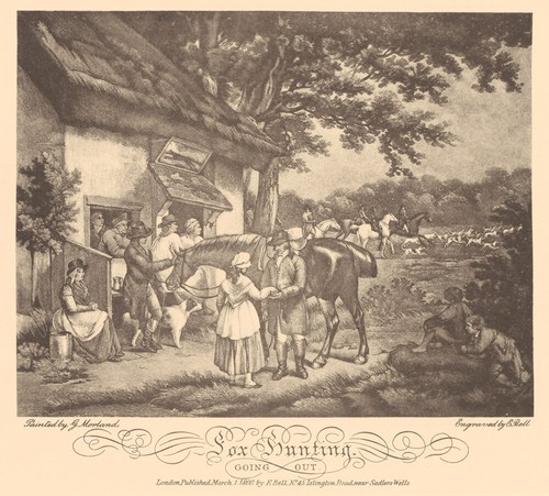 George moreland hunting prints - george,