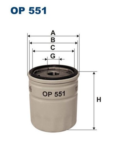 Fits filtron 551 oil filter - filtron,