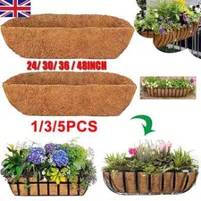 1-5Pcs Trough Coco Liner Planting Flower Wall Hanging Basket Planter Window Box