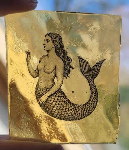 Stained glass mermaid - mermaid, piece