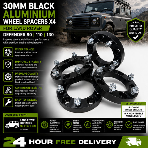 30mm black aluminium wheel - 30mm,