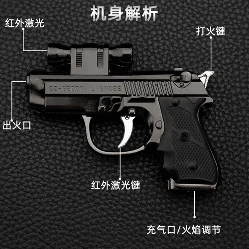 Lighter jet flame gun pistol - jet, gun/pistol