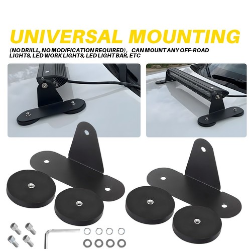 Magnetic base mount bracket - 2x,