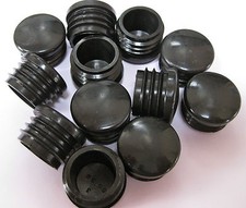 25mm plastic round tube insert Black Blanking End Cap Caps Tube Pipe plug bung