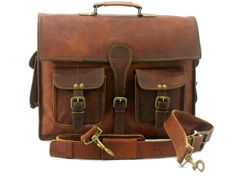 Genuine vintage brown leather - genuine,