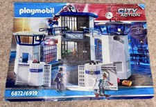 PLAYMOBIL 6919 / 6872 Police Headquarters station with Prison - incomplete 
