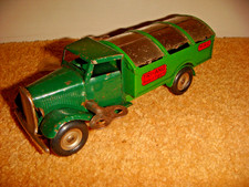 Vintage Tinplate Tri-ang Minic 32M Clockwork Dustcart Lorry