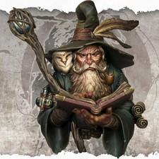 1/12 Resin Bust Figure Model Kit Wizard with Owl Statue Unassembled Unpainted 