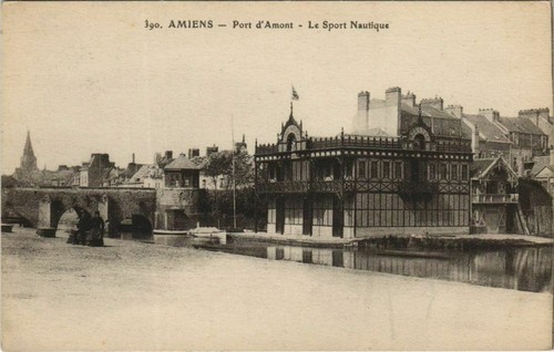 Old postcard amiens pont - old,