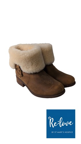 Ugg shearling cuff ankle boots - ugg,