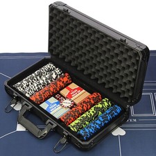 Casino Poker Set 300pc 14g Premium Chips + 2 Card Decks Dice Case Texas Hold'em