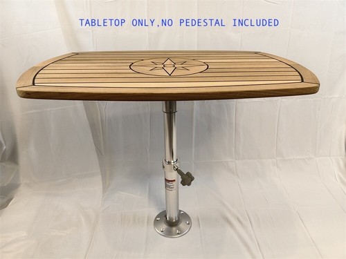 Barrel folding teak table - teak, top