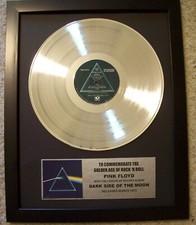 Pink Floyd DARK SIDE OF THE MOON Platinum White Gold LP Record + Mini Album Disc