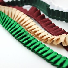 Side-Pleated Taffeta Ribbon