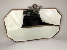 Vintage Octagonal Copper Frame Bevelled Wall Mirror
