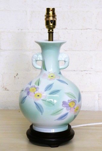 Table lamp jade - green, floral