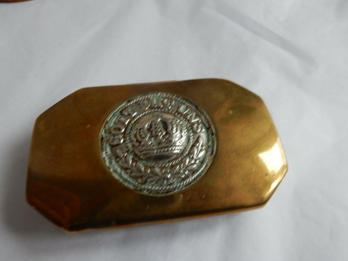 Trench art antique brass - ,