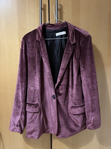 Burgundy velvet blazer - burgundy,