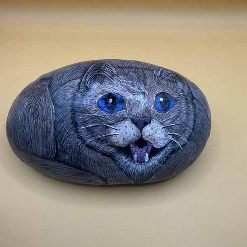 Cat rock art susan - cat, by